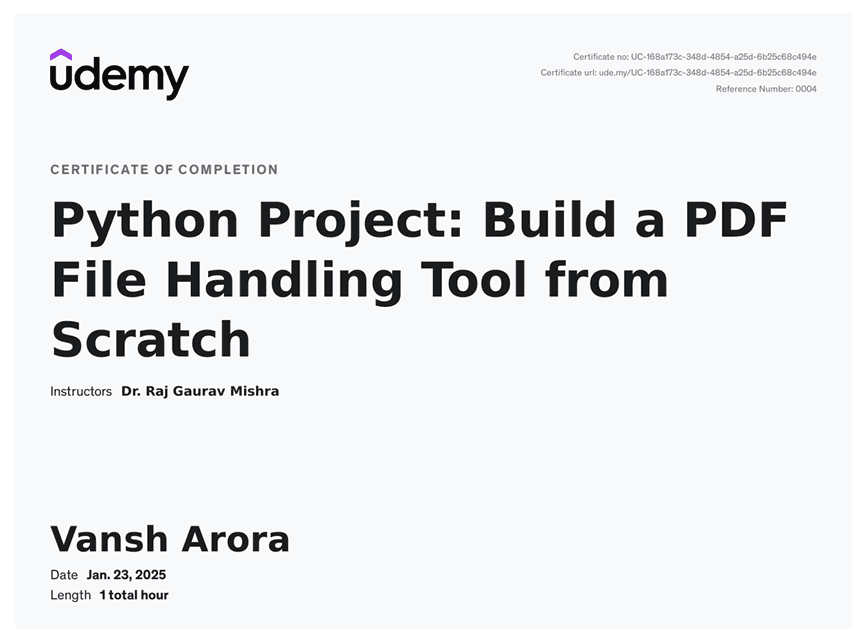 Python for Data Science Certificate